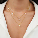 Larisa – Double Necklace with V-Shaped Pendant