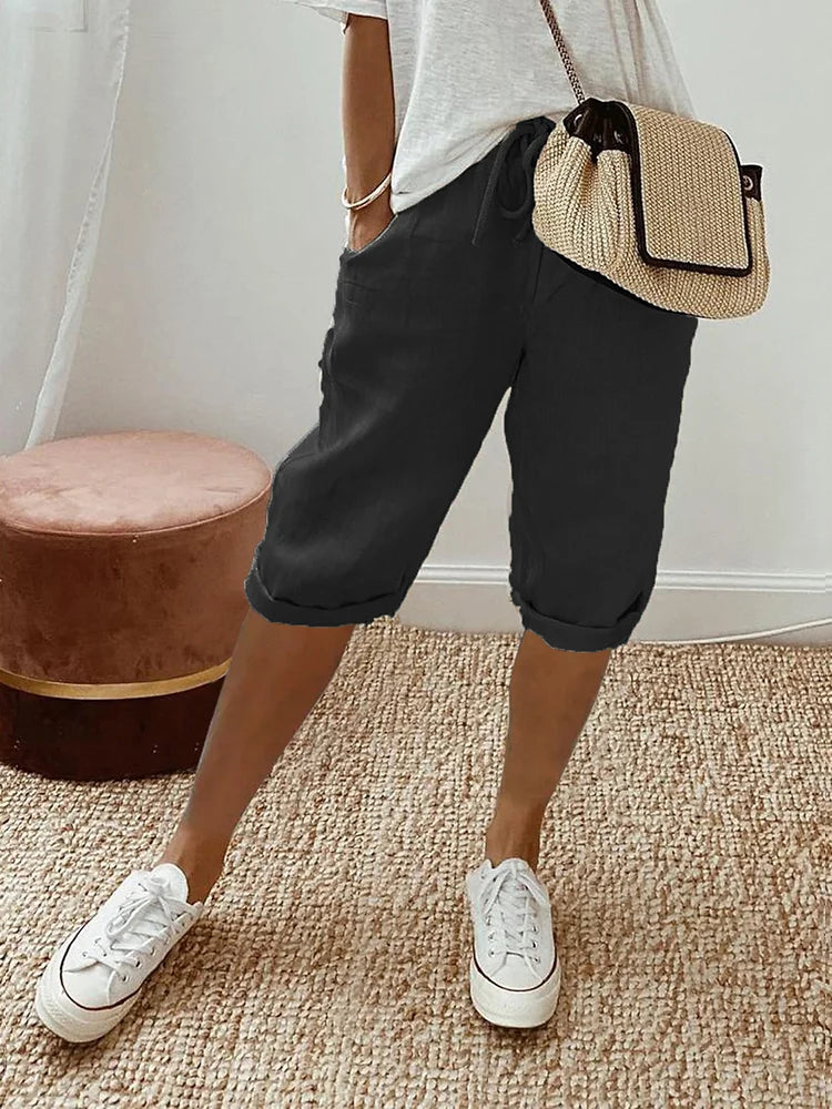 Marta™ | Cotton and Linen Shorts for Women