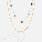 Katharina – Golden Necklace with Rectangular Pendant