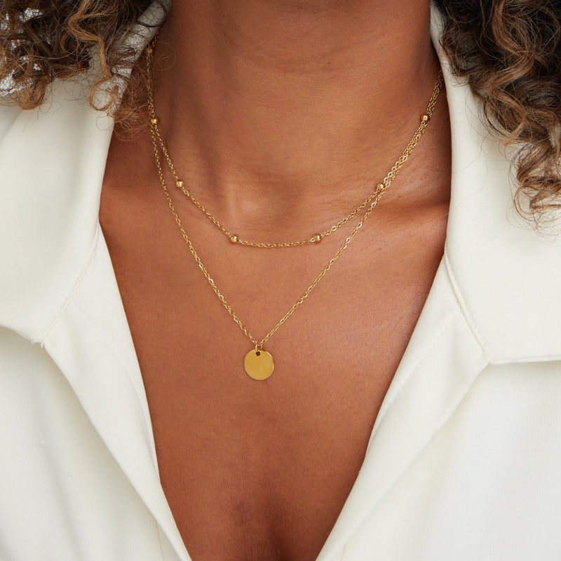 Annalena – Double gold necklace with pendant