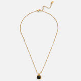 Dorota – Gold Necklace with Green Gemstone