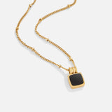 Dorota – Gold Necklace with Green Gemstone
