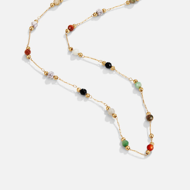 Helmina – Colorful Gold Chain with Enamel Accents