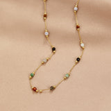 Helmina – Colorful Gold Chain with Enamel Accents
