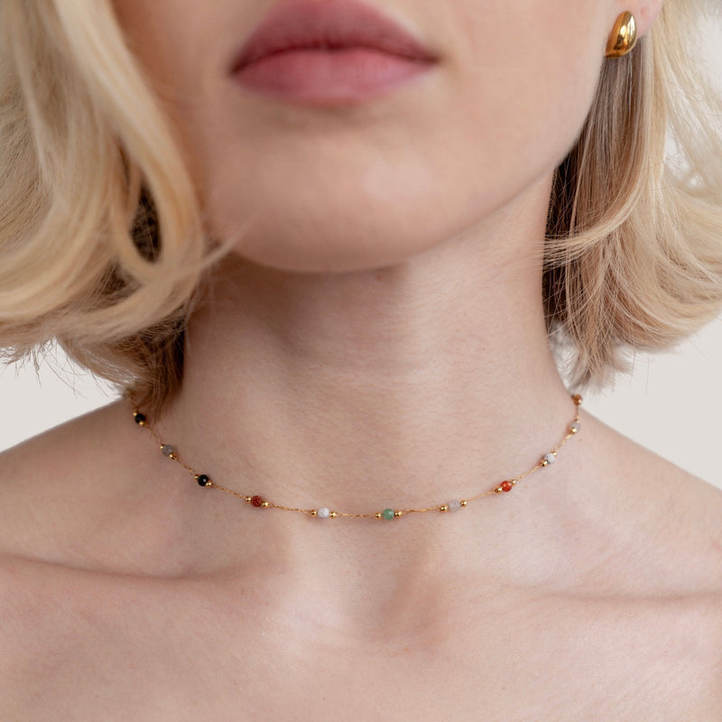 Helmina – Colorful Gold Chain with Enamel Accents