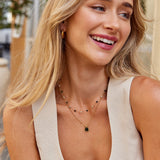 Johana – Delicate gold necklace with multicolored pearls.