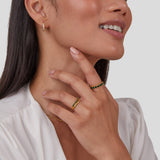 Elisa – Gold ring with elegant double row design.