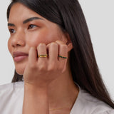 Elisa – Gold ring with elegant double row design.