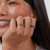 Elisa – Gold ring with elegant double row design.