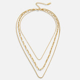 Amélie – Double gold necklace with structured design