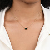 Liliana – Gold Necklace with Rectangular Pendant