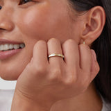 Lara – Thin gold ring with a subtle shine.