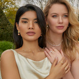 Klara – Double gold necklace with pearl details