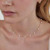 Klara – Double gold necklace with pearl details