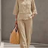 SALSA ™ | Linen and Cotton Shirt and Pants Set