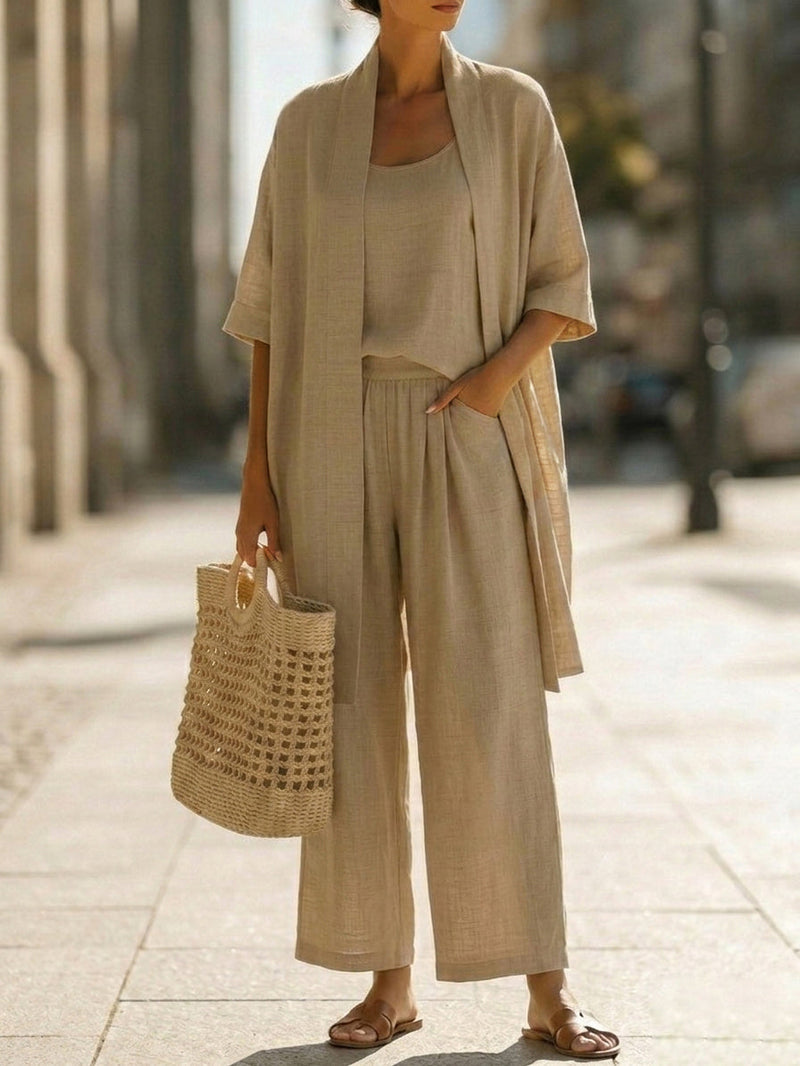 LUCI ™ | Minimalist Linen and Cotton 3-Piece Set