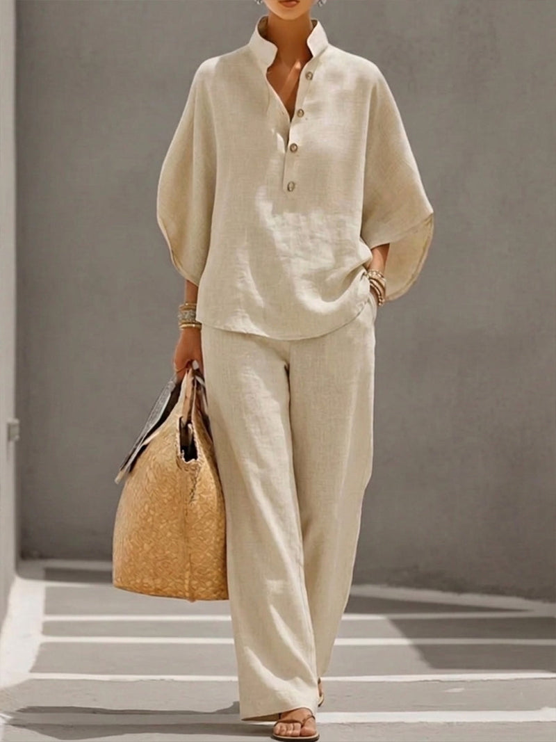 Eva - 2-Piece Linen and Cotton Set