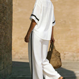 TEVA ™ | LINEN AND COTTON SHIRT AND WIDE PANTS SET