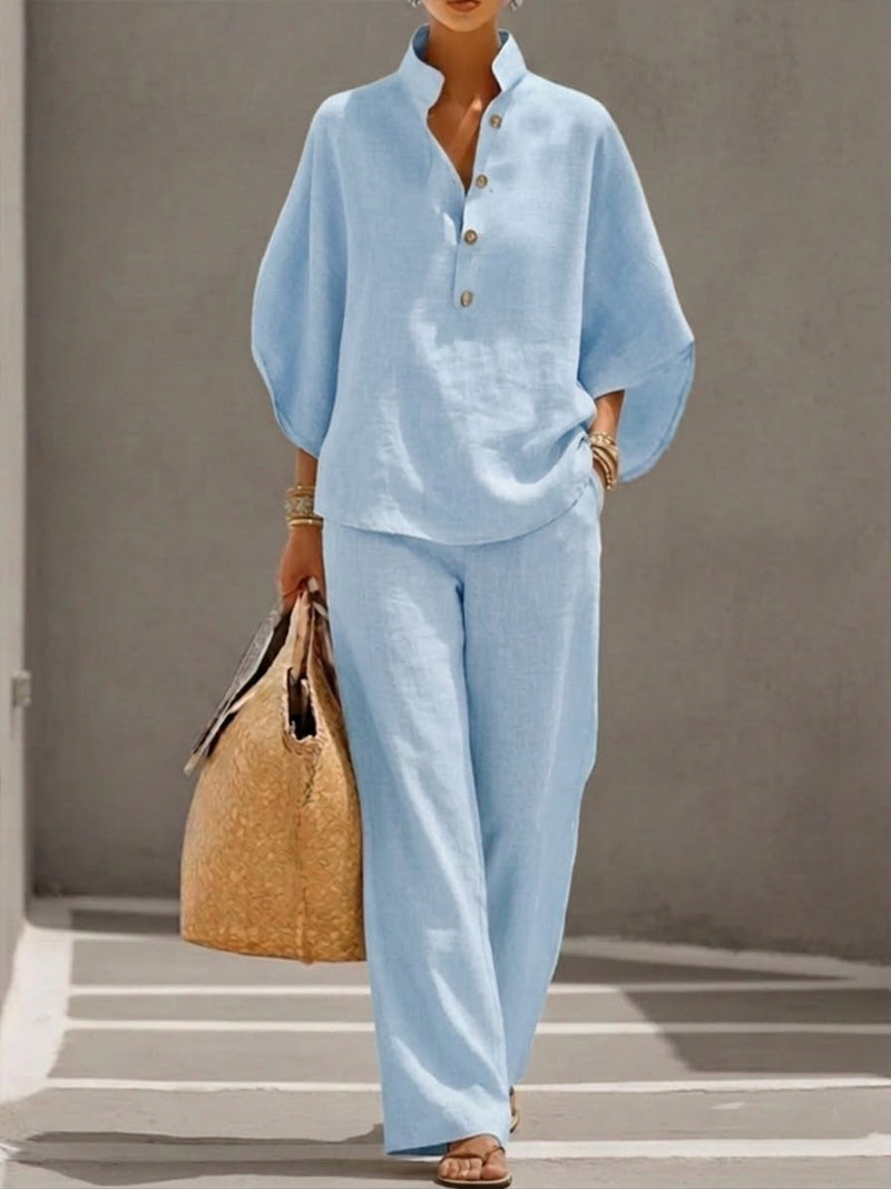 Eva - 2-Piece Linen and Cotton Set