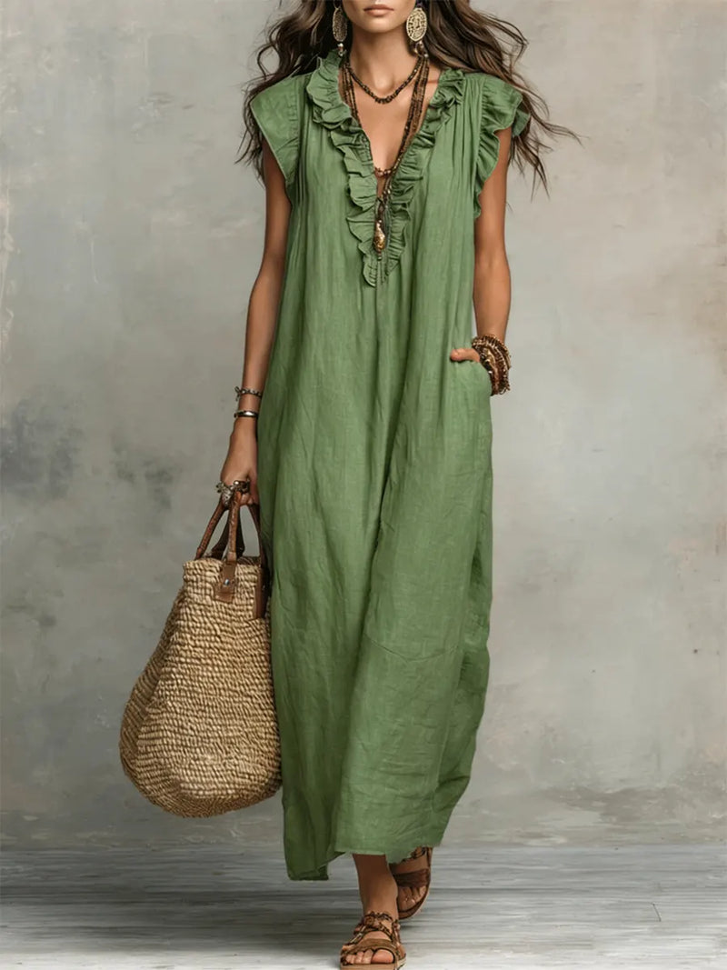 Amelia | Flowing Bohemian Maxi Dress