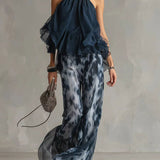 LUCI™ | Chiffon Wide Leg Pants and Top Set