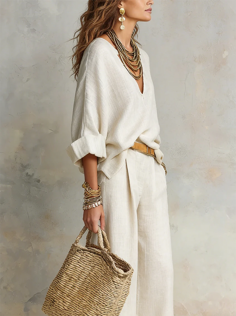 NANDA ™ | Cotton-Linen Two-Piece Set