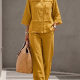 SALSA ™ | Linen and Cotton Shirt and Pants Set