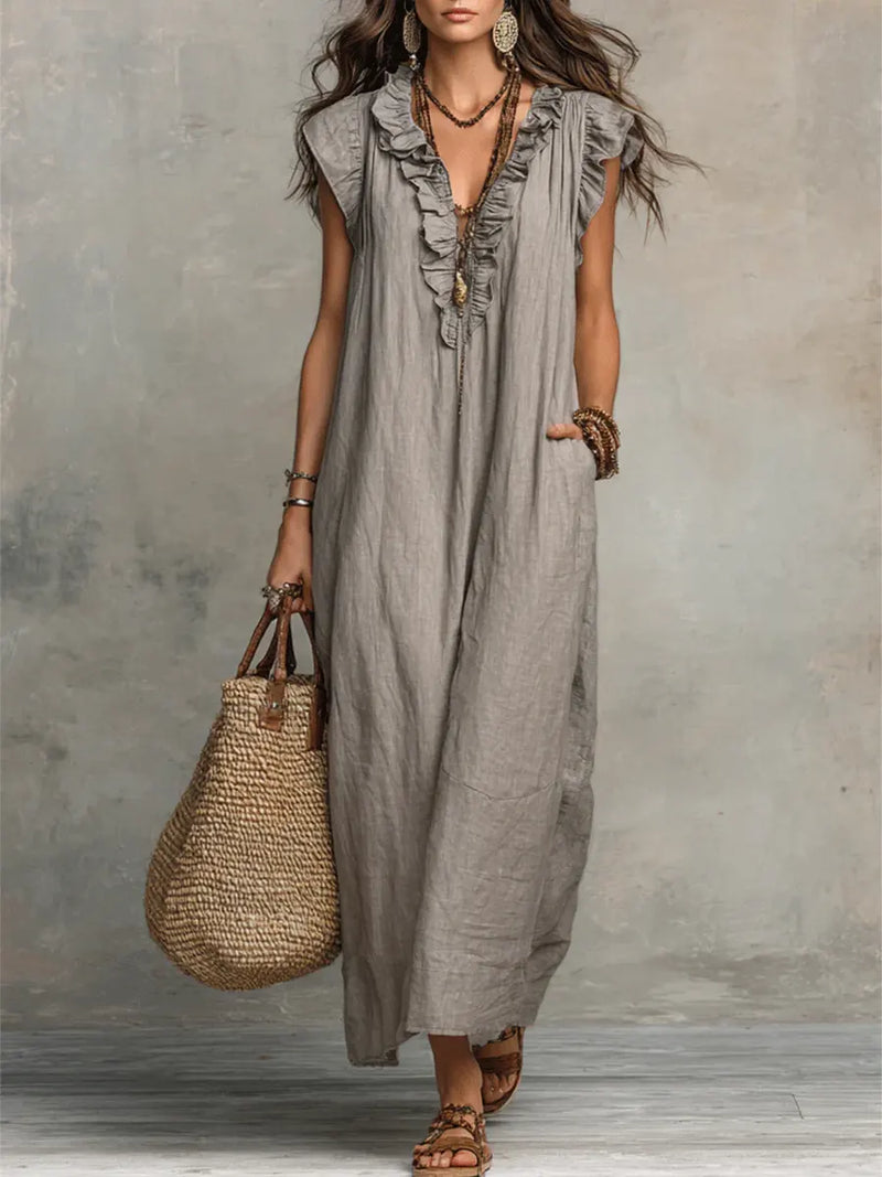 Amelia | Flowing Bohemian Maxi Dress