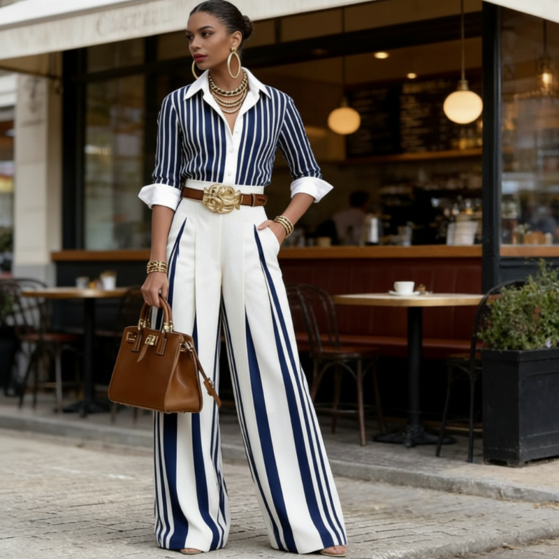 Atenas ™ | Shirt and Wide Pants Set