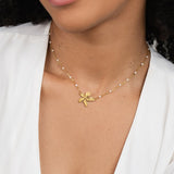 Felicia – Gold Necklace with Oval Pendant