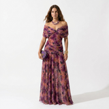 Xénia - Elegant long dress with V-neck