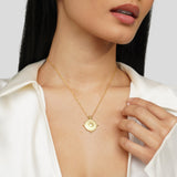 Luisa – Elegant golden necklace with double heart