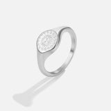 Rosa – Silver Ring with Floral Detail