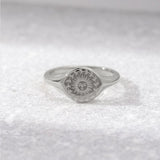 Rosa – Silver Ring with Floral Detail