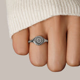 Rosa – Silver Ring with Floral Detail