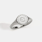 Rosa – Silver Ring with Floral Detail