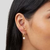 Kathrina-Elis - Silver Earrings with Transparent Drop Design