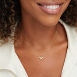 Amalia – Gold Necklace with Double Pearl Pendant