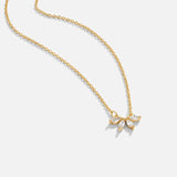 Amalia – Gold Necklace with Double Pearl Pendant