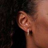 Eva-Lina – Silver earrings with delicate stone