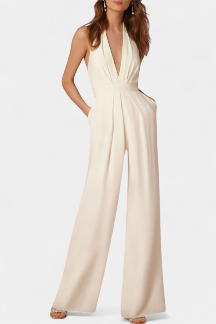 Lilac Wide-Leg Jumpsuit with Light Elegance
