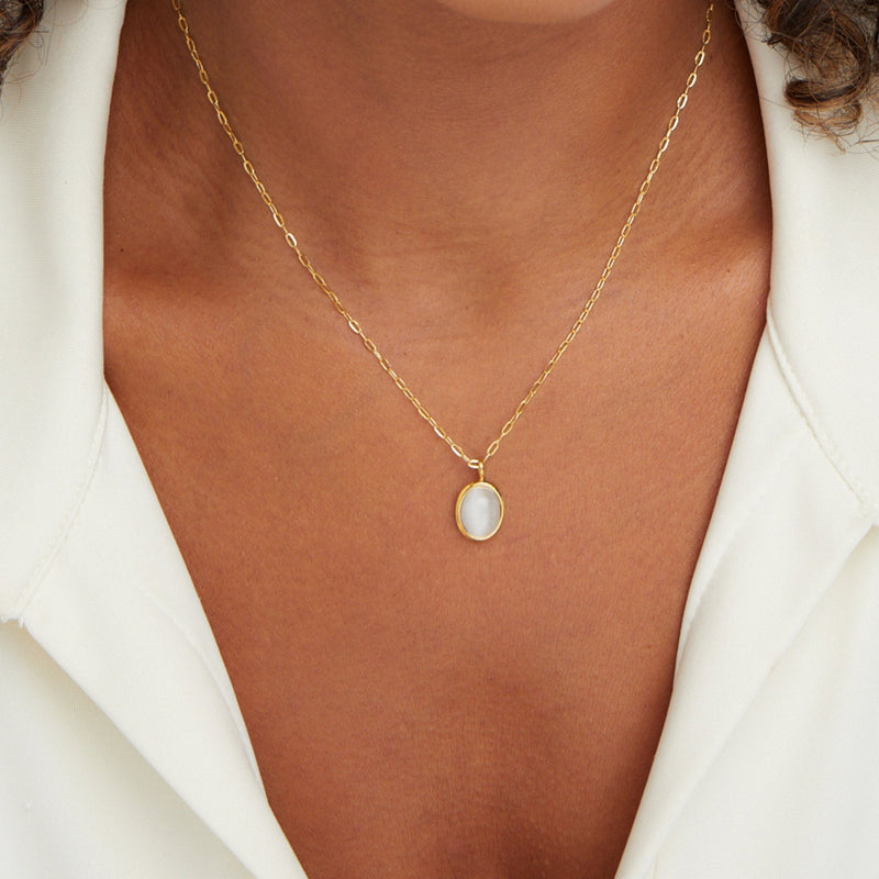 Verena – Gold Double Layer Necklace with Black Details