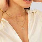 Verena – Gold Double Layer Necklace with Black Details