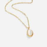 Verena – Gold Double Layer Necklace with Black Details